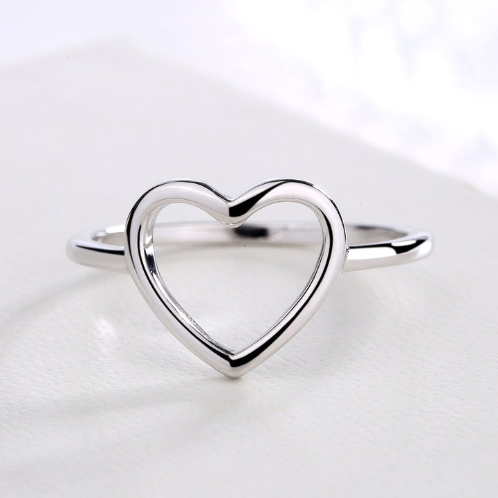 Sterling Silver Open-Heart Ring