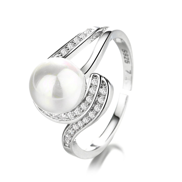 Sterling Silver J Halo Cultured Pearl and White Topaz (4-Piece Set)