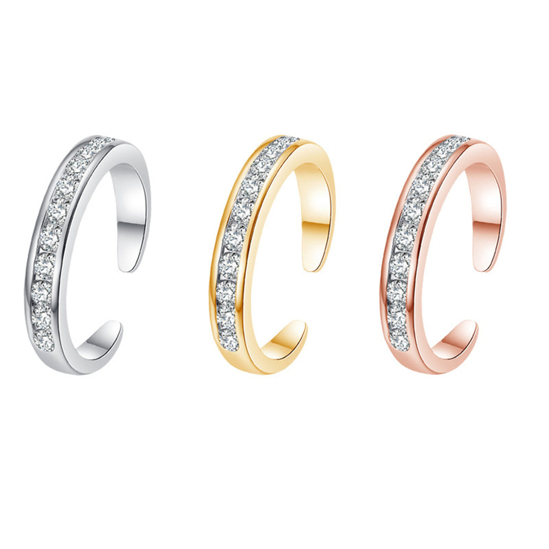 Sterling Silver and 14K Gold Channel-Set Toe Ring
