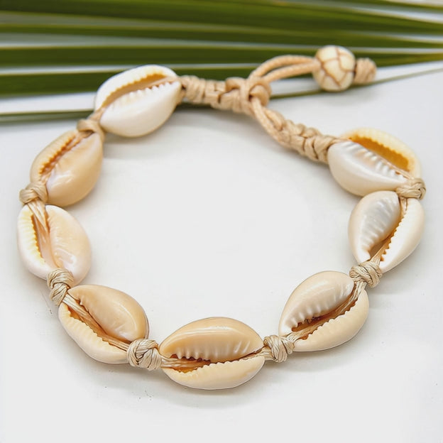 Cowrie Sea Shell Adjustable Bracelet