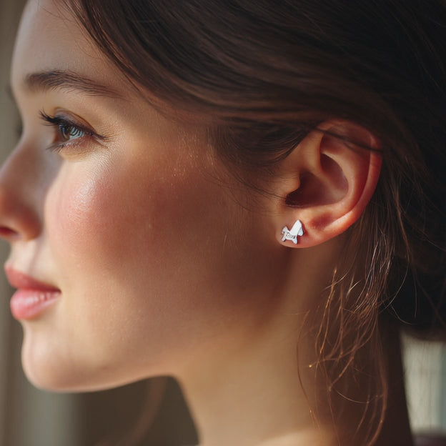 18k Gold and Sterling Silver Pony Earring