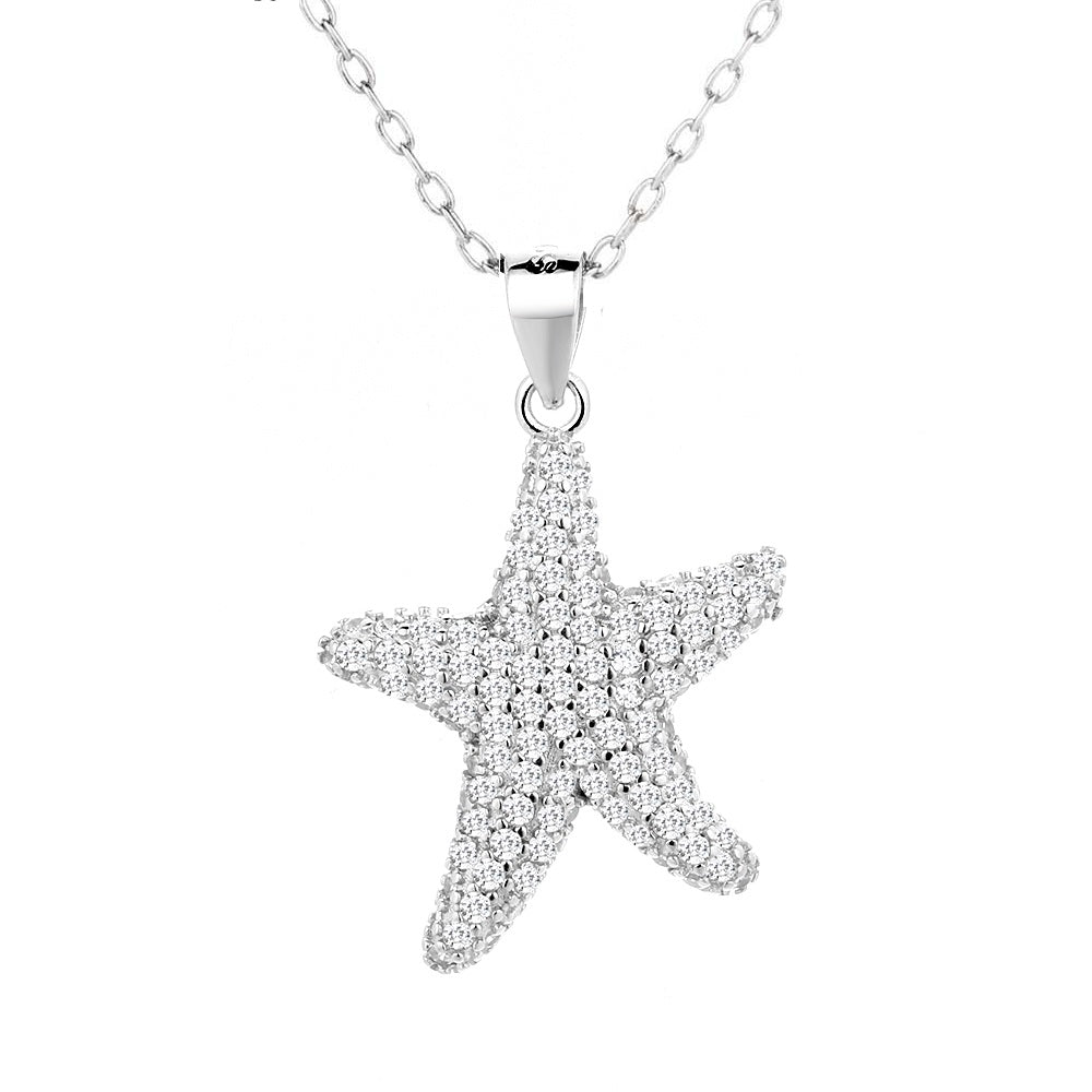 Swarovski Crystal Starfish Pendant Necklace