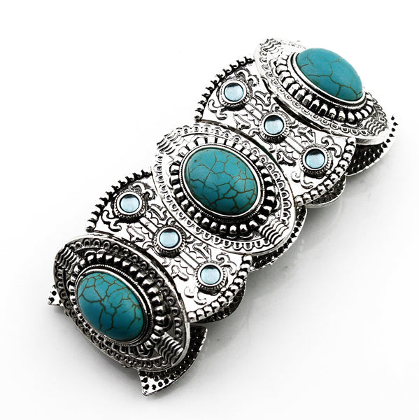 便*ン様 【Garden of Eden】Turquoise Bangle Zuni Sheldon Lalio Sterling Silver Turquoise 4 Row Watch