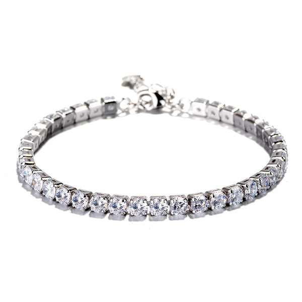 送料税込【AMY O】Baguette and Crystal Tennis Bracelet (2色) Alternating Stone Tennis Bracelet – Remicity