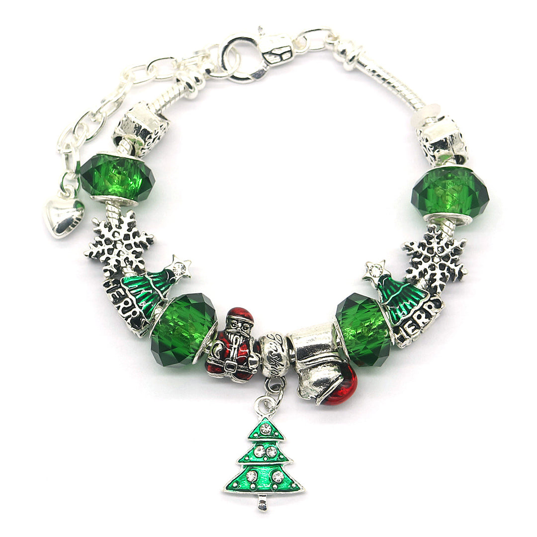 Murano and Swarovski Crystal Christmas Bracelet