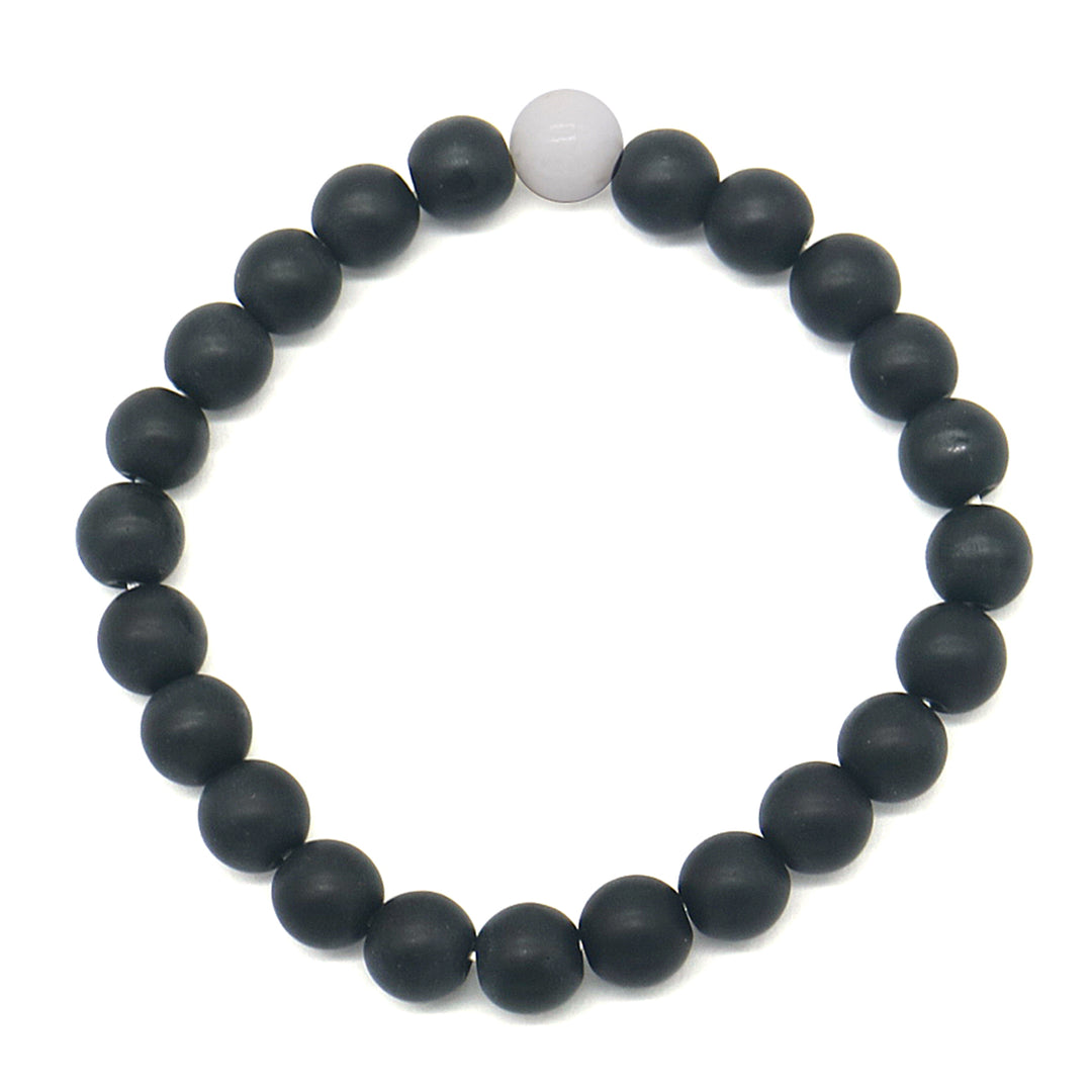 Yin and Yang Black and White Healing stone bracelet