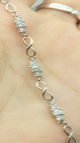 18K White Gold Infinity Bracelet with Genuine Crystals