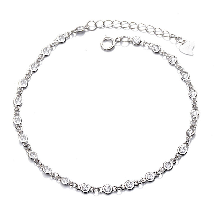 Sterling Silver Station Bracelet with crystals from Swarovski