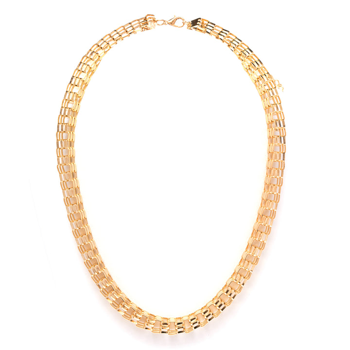 Light Weight 18K Gold Snake Necklace