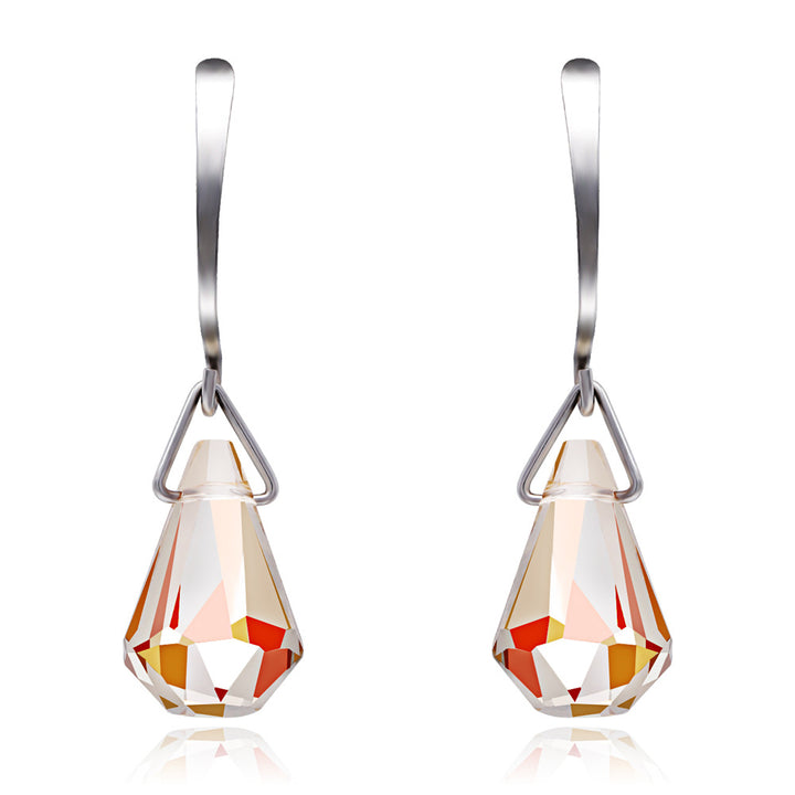Murano Glass Orange Dangle Earrings