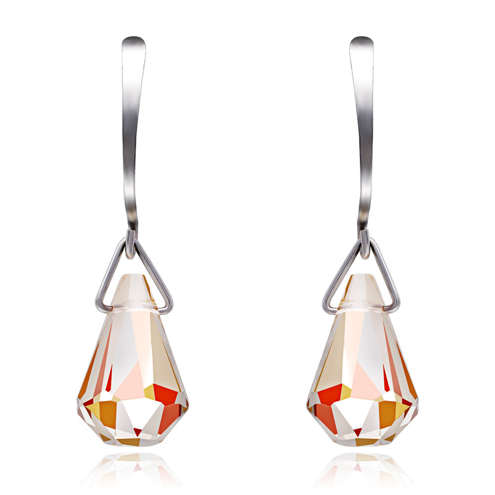 Murano Glass Orange Dangle Earrings