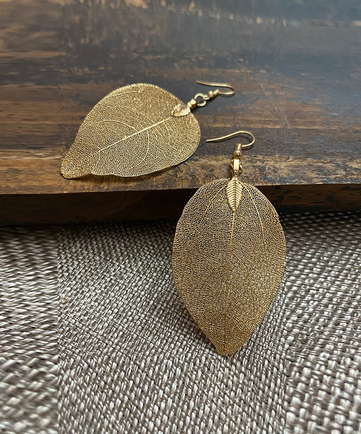 Handmade Natural Leaf Earrings