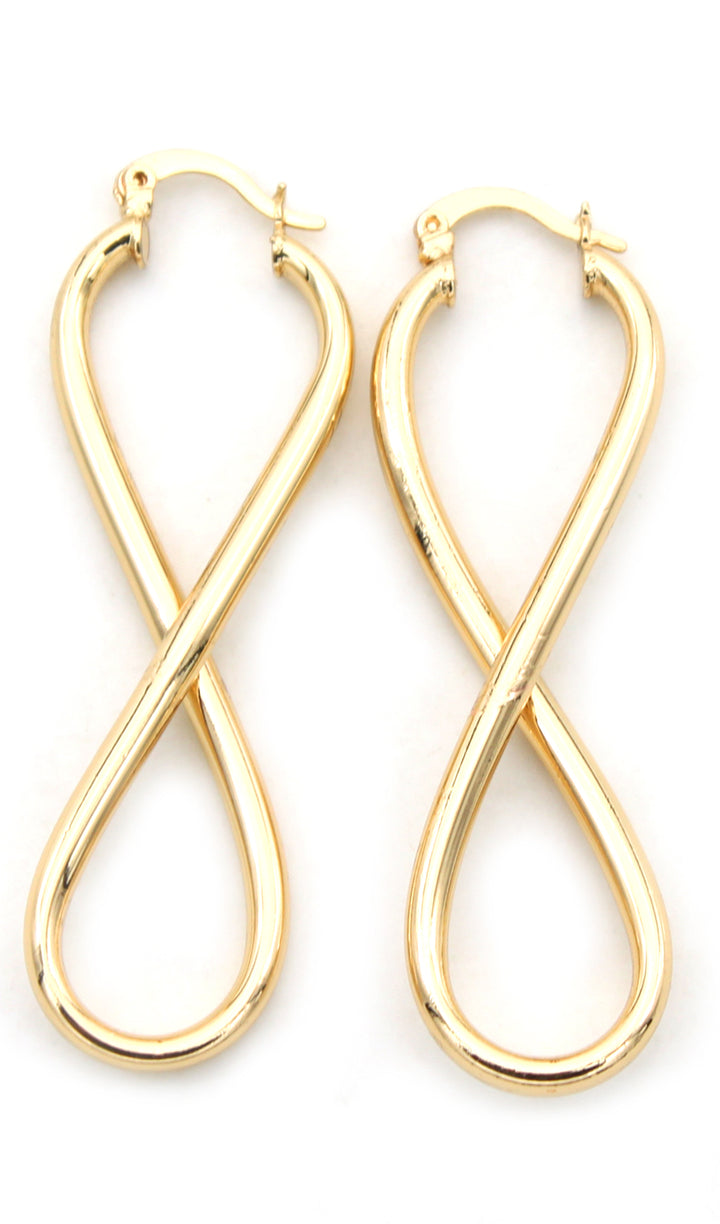 Infinity Figure 8 Drop Earrings in 18K Gold