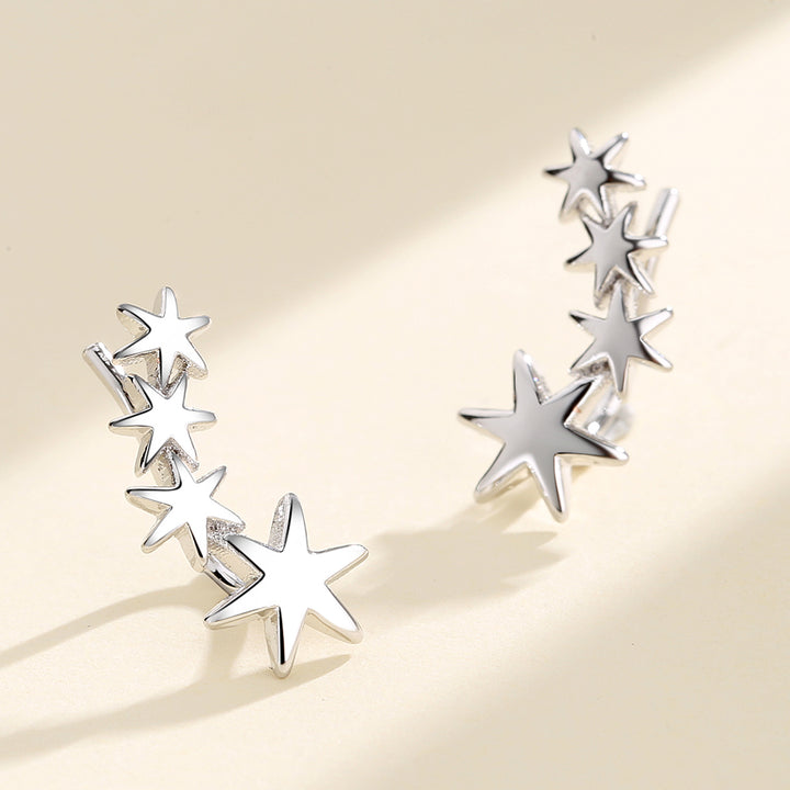 Sterling Silver Shooting Star Climber Earring