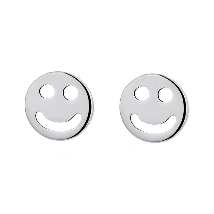 14K Gold or Sterling Silver Smiley Face Earring