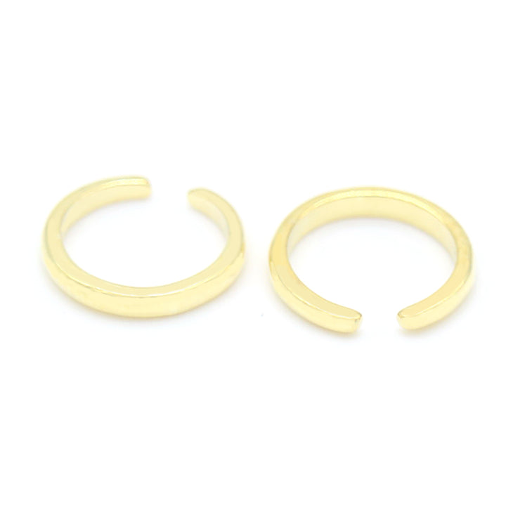 14k Gold and Sterling Silver Cuff Earrings