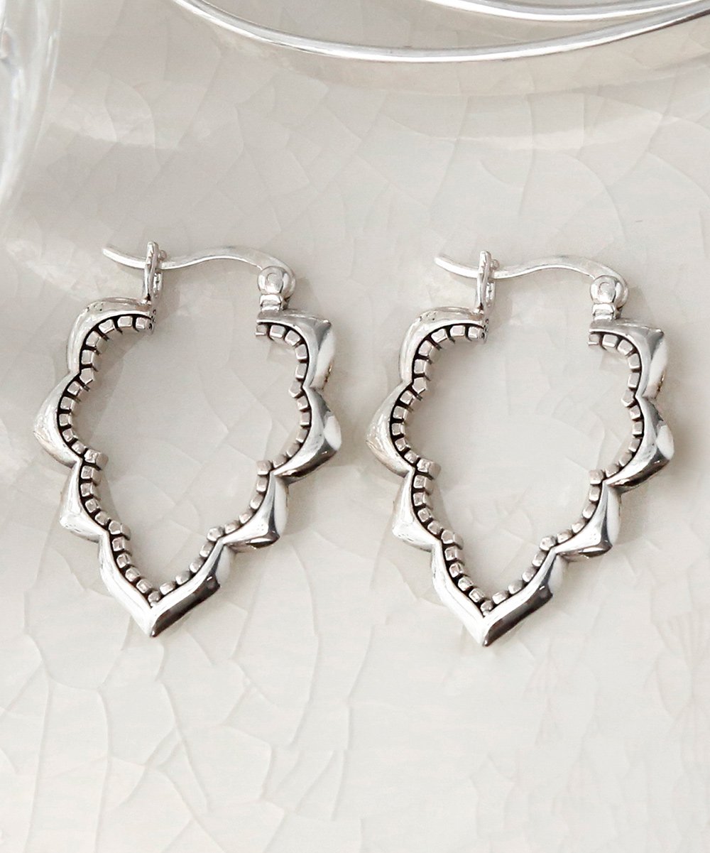 Sterling Silver Casablanca Hoops