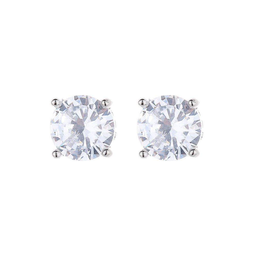 Swarovski Crystal & Sterling Silver Crown Stud Earrings