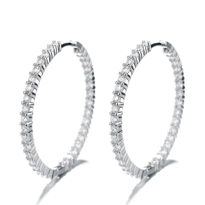 24mm Sterling Silver Inside Out Hoop Earrings