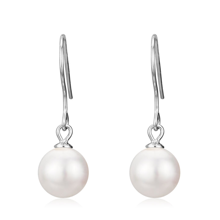 Sterling Silver Vintage-Inspired Freshwater Pearl Hook Earrings