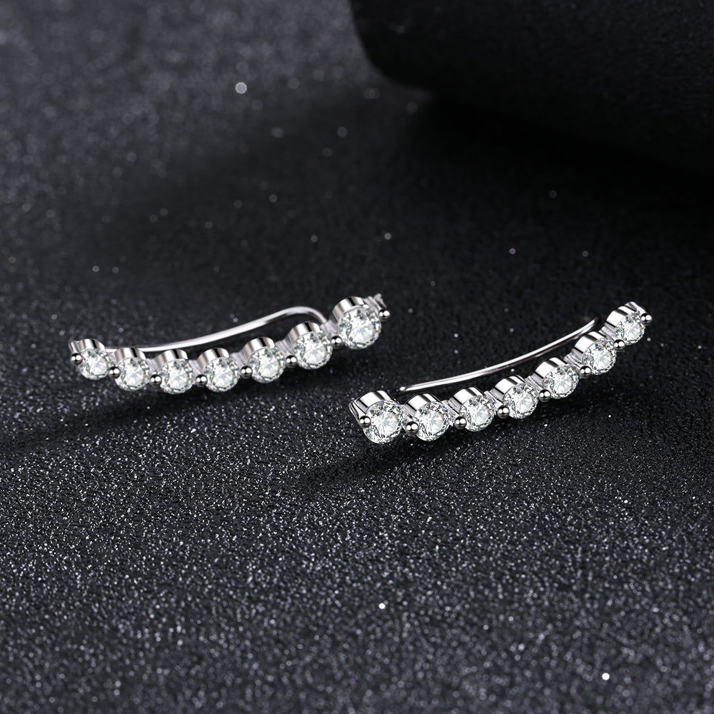 Sterling Silver Crystal Climber Earring