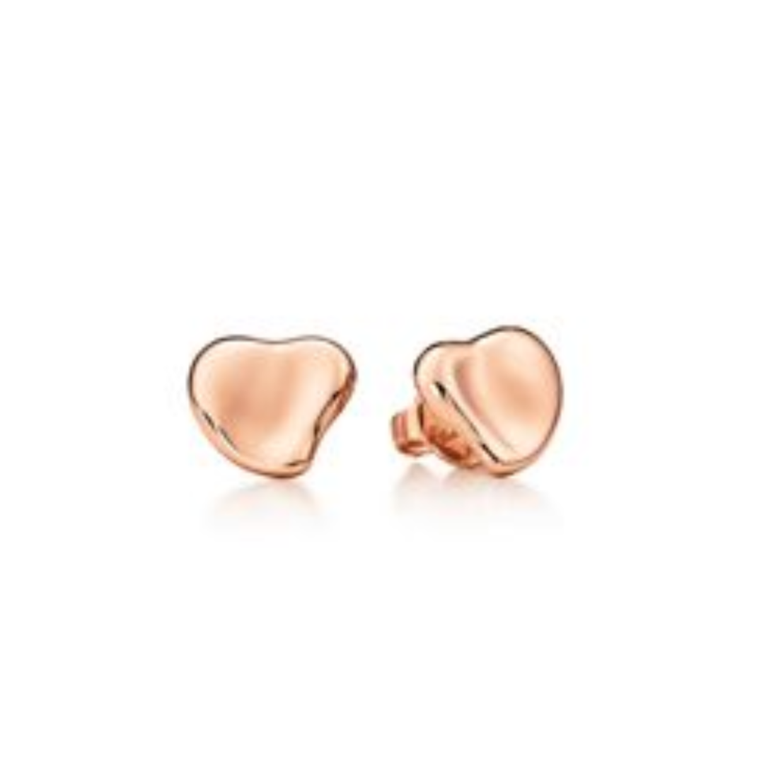 Minimalist Sterling Silver Bubble Heart Stud Earring