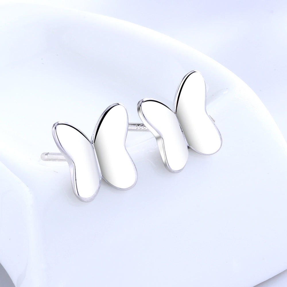 Solid Sterling Silver Butterfly Earrings