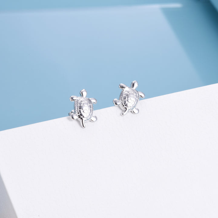 Sterling Silver Turtle Studs