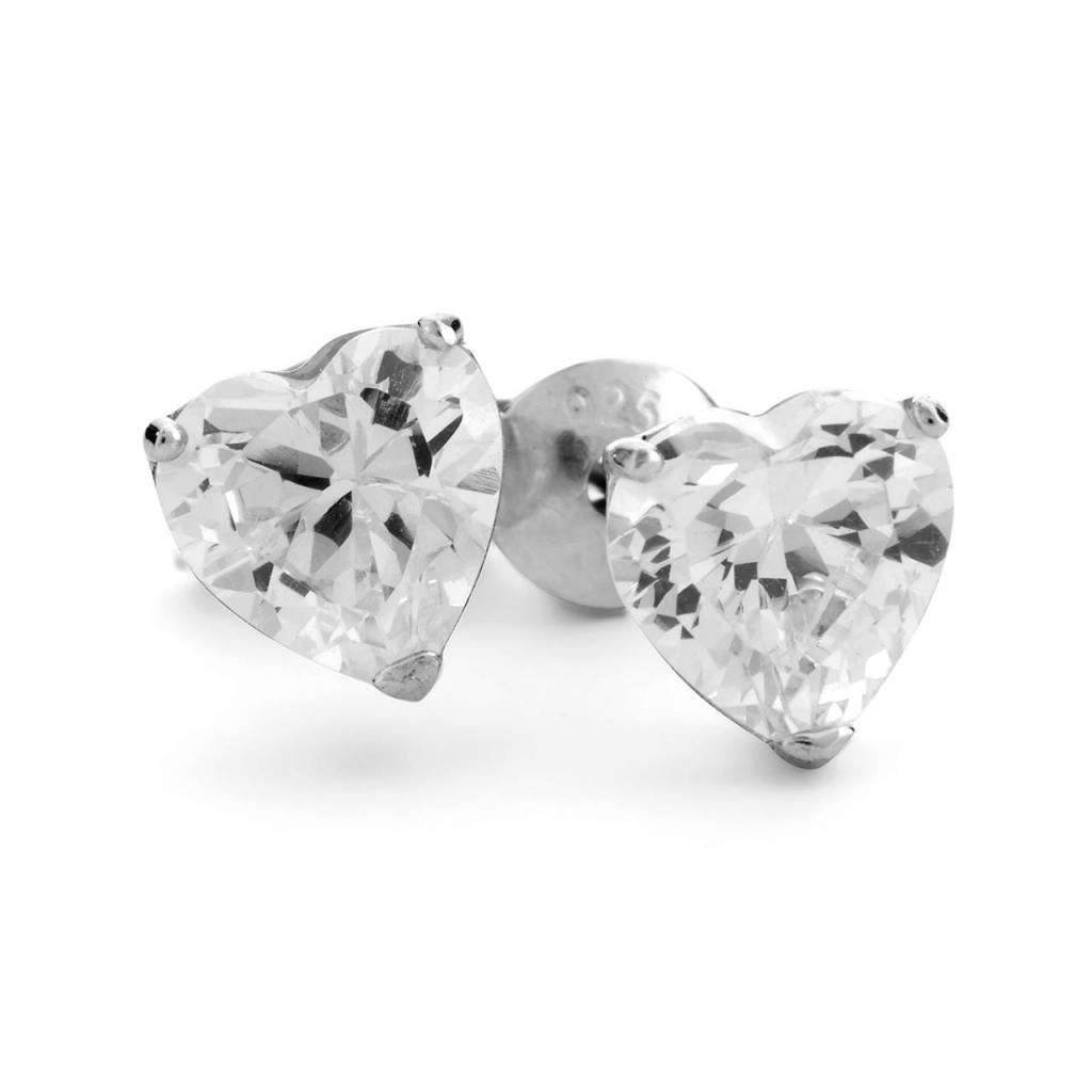 Swarovski Crystal Heart Stud Earrings