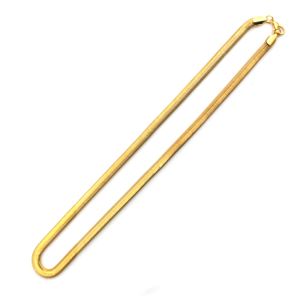 Herringbone Chain Necklace in 18K Gold
