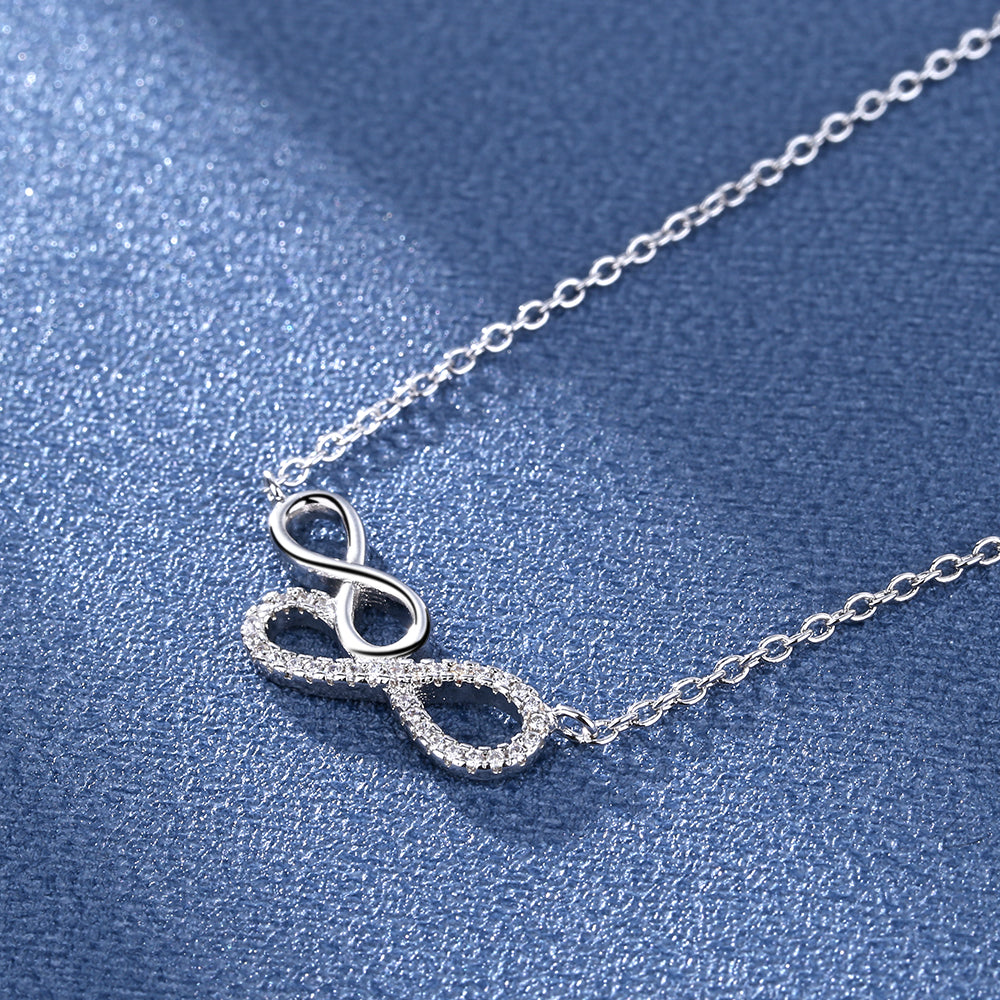 Swarovski Crystal Double Infinity Pendant Necklace