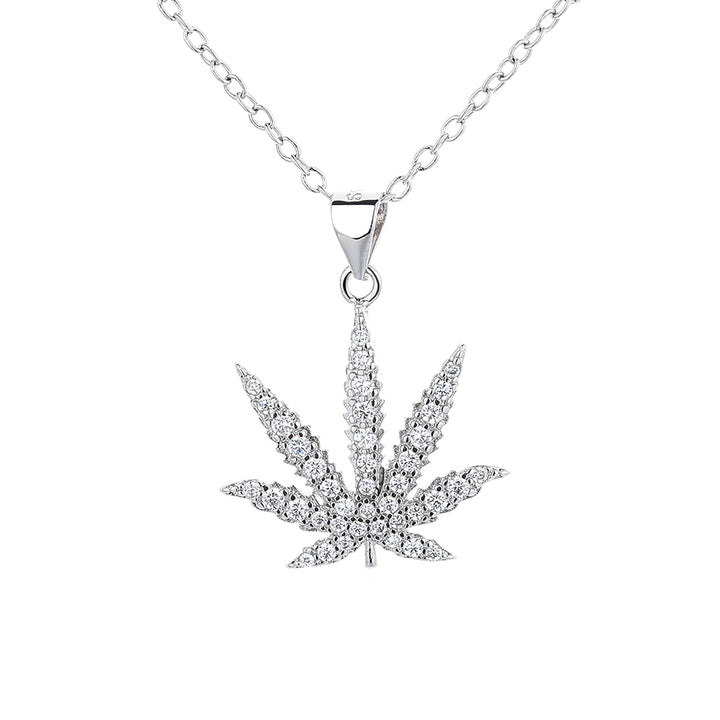 Sterling Silver Hemp Necklace with crystals from Swarovski
