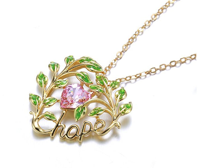 18K Gold over Sterling Silver 'Hope' Pendant Necklace