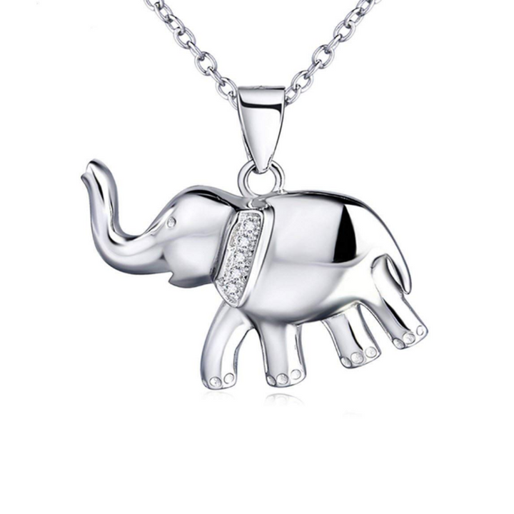 Sterling Silver Elephant Pendant Necklace