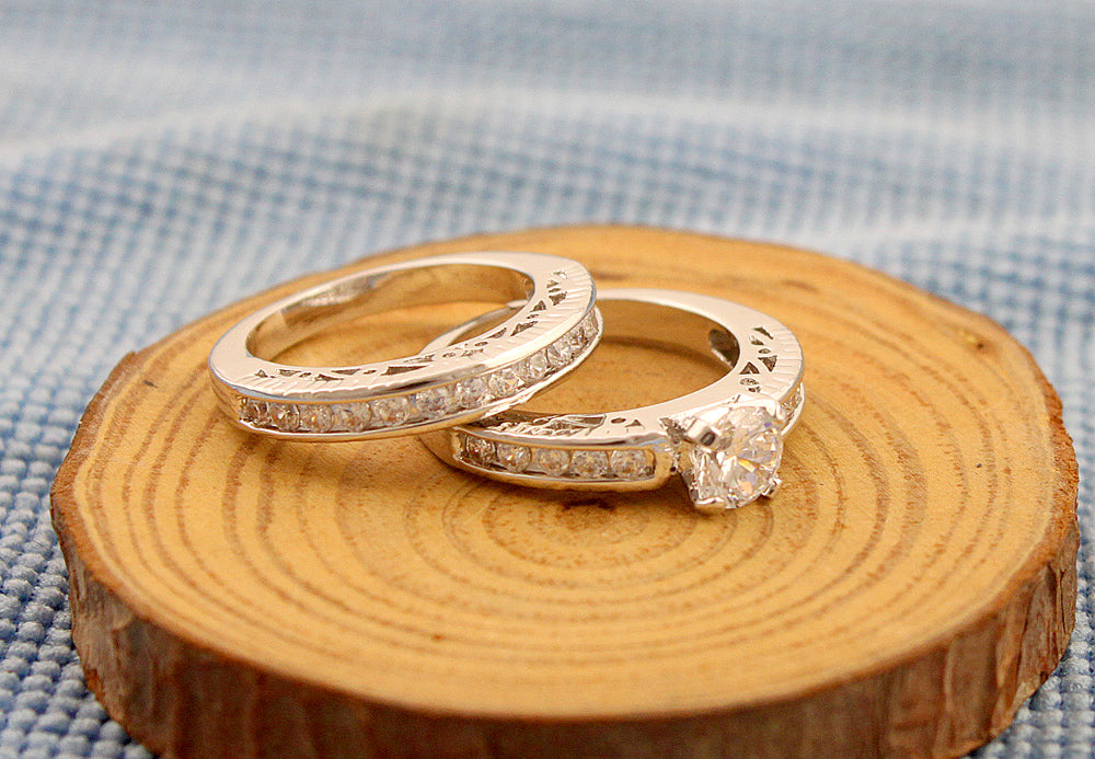 5.50 CTTW Engagement Ring two piece Set