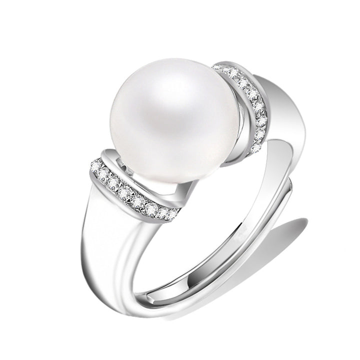 18k Gold  Plated Cultured Pearl Adjustable Ring