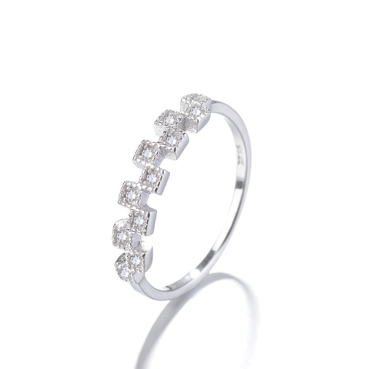 18K White And Rose Gold Vintage Ring with crystals form Swarovski