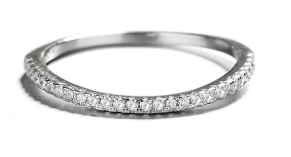 Sterling Silver Set of 3 Stacking Ring With crystals from Swarovski