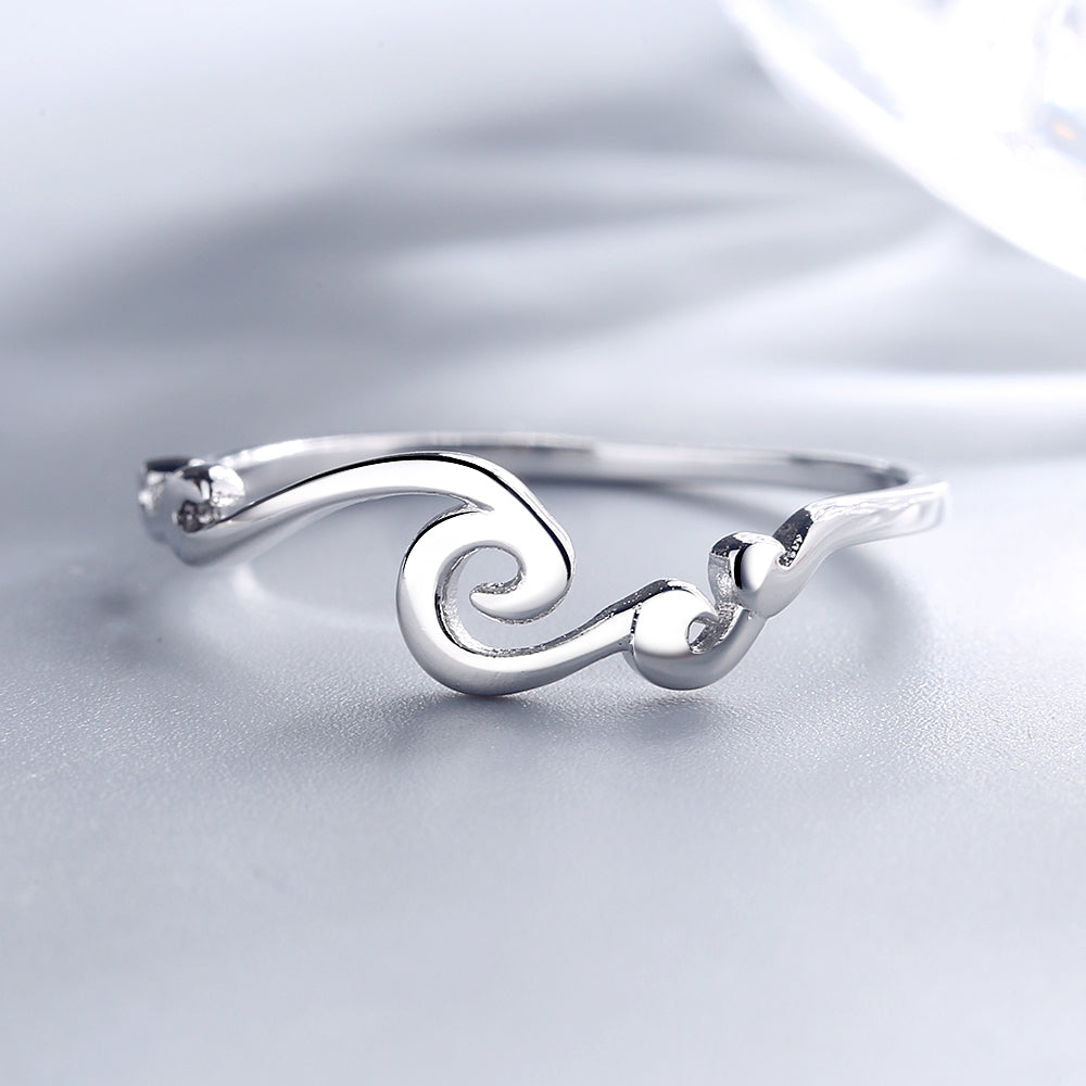 Sterling Silver Classic Wave Ring
